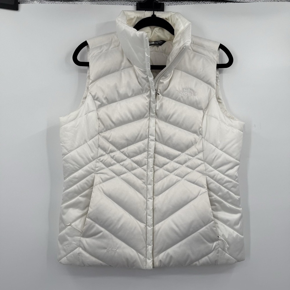 The North Face Vest Womens Medium White Puffer 550 Insulated Down Aconcagua